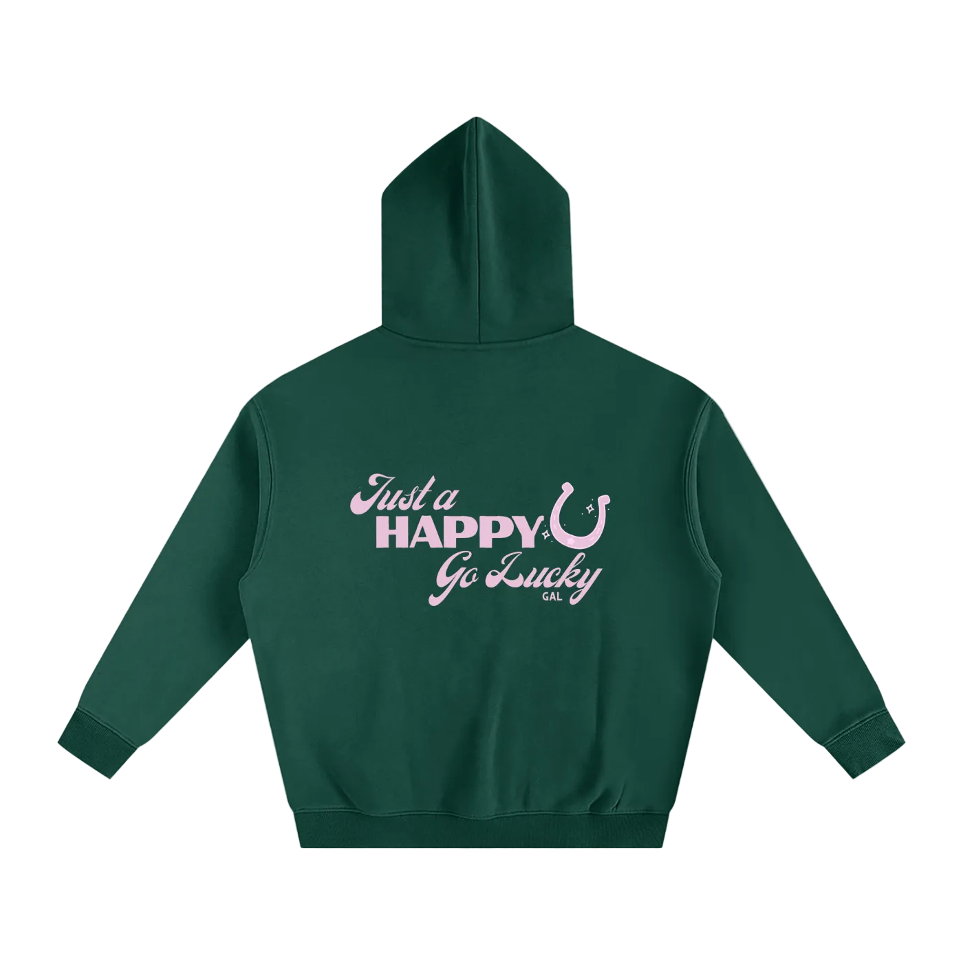 Happy Go Lucky Oversize Fleeced Hoodie