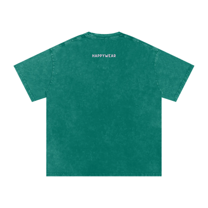Happy Go Lucky Washed Oversized Cotton T-Shirt