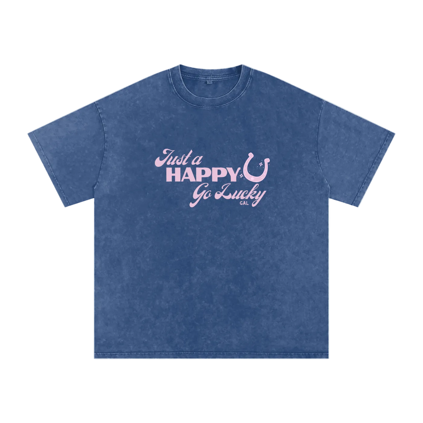 Happy Go Lucky Washed Oversized Cotton T-Shirt