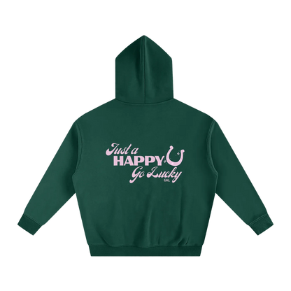 Happy Go Lucky Oversize Fleeced Hoodie