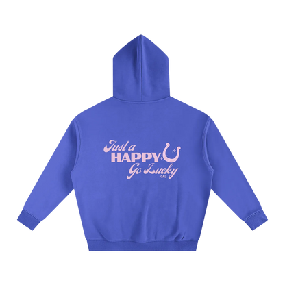 Happy Go Lucky Oversize Fleeced Hoodie