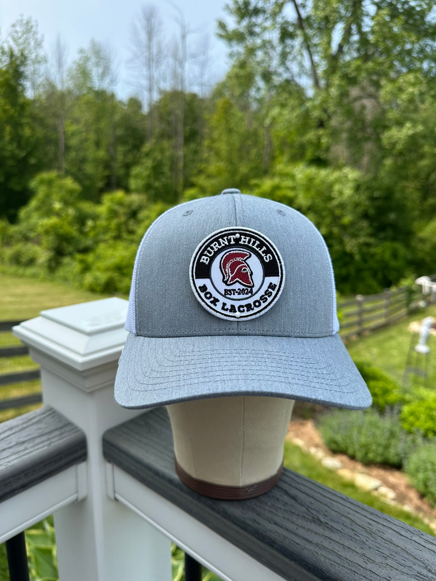 Grey Structured Box Lax Hat