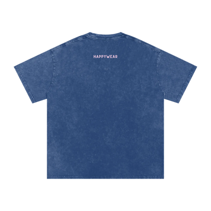 Happy Go Lucky Washed Oversized Cotton T-Shirt